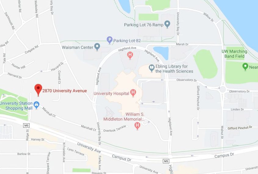 Map of office located at 2870 University Ave
